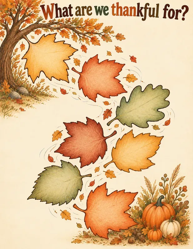 Kids Gratitude Tree Page Makers