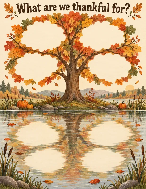 Kids Gratitude Tree Page Makers