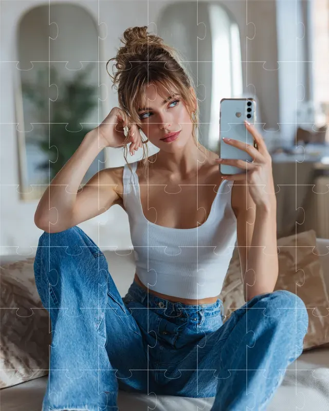 Influencer Mirror Selfie Photos