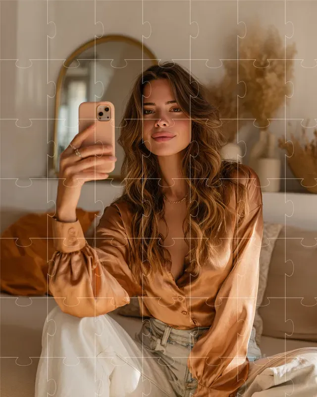 Influencer Mirror Selfie Photos
