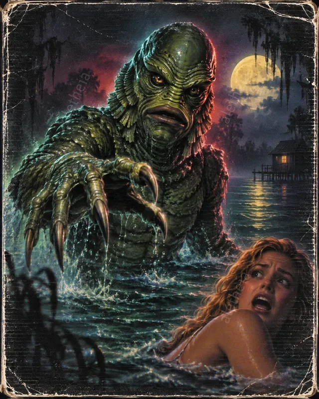 Retro Halloween VHS Movie Poster Art