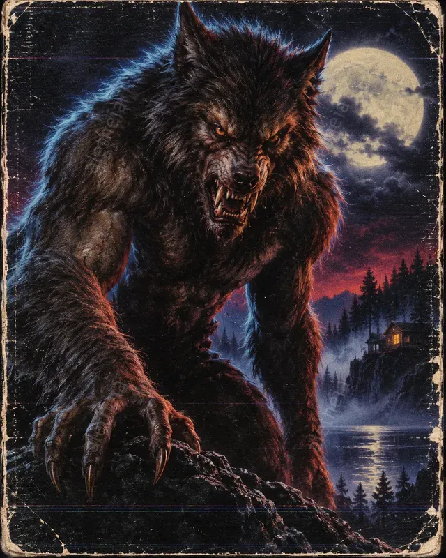 Retro Halloween VHS Movie Poster Art
