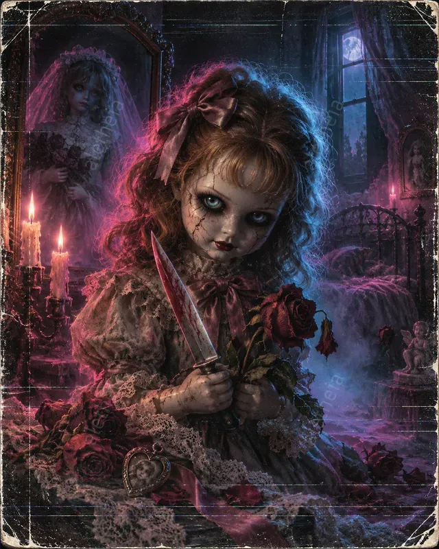Retro Halloween VHS Movie Poster Art