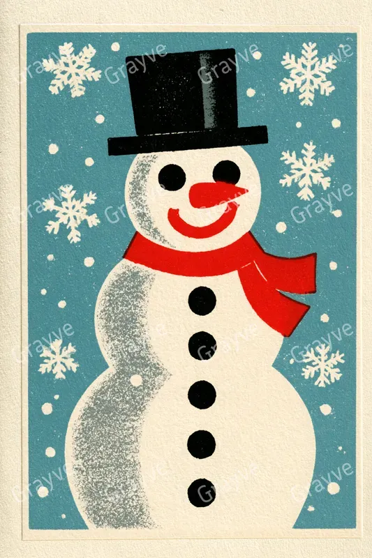 Midcentury Christmas Card Illustrations
