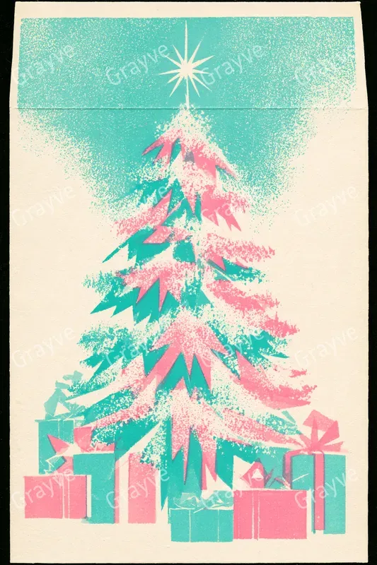 Midcentury Christmas Card Illustrations