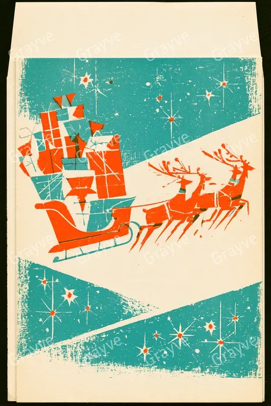 Midcentury Christmas Card Illustrations