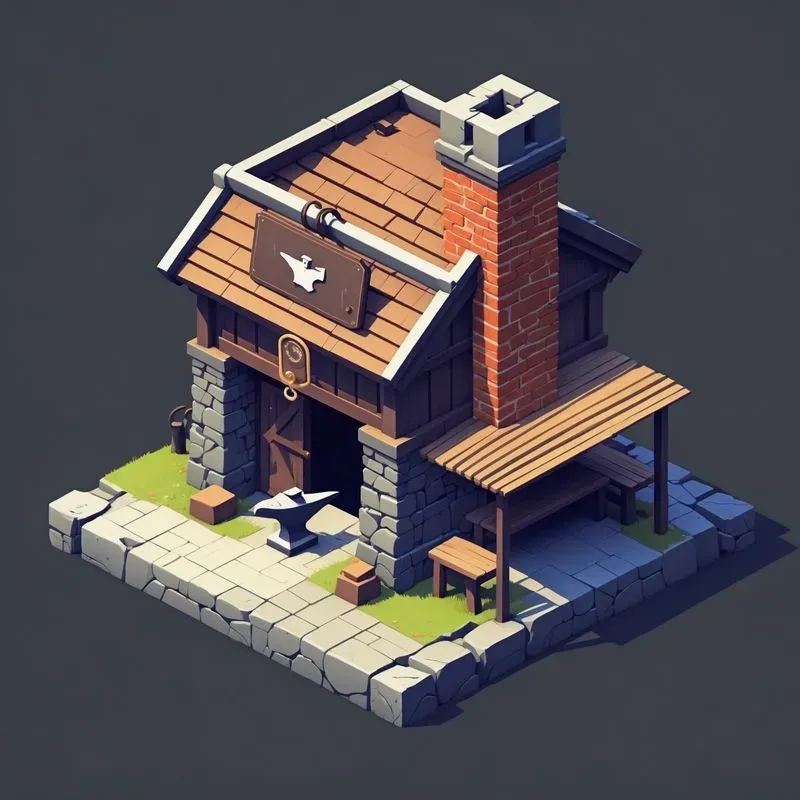 Isometric 2D Fantasy RPG Buildings