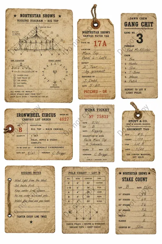 Circus Tent Crew Ephemera