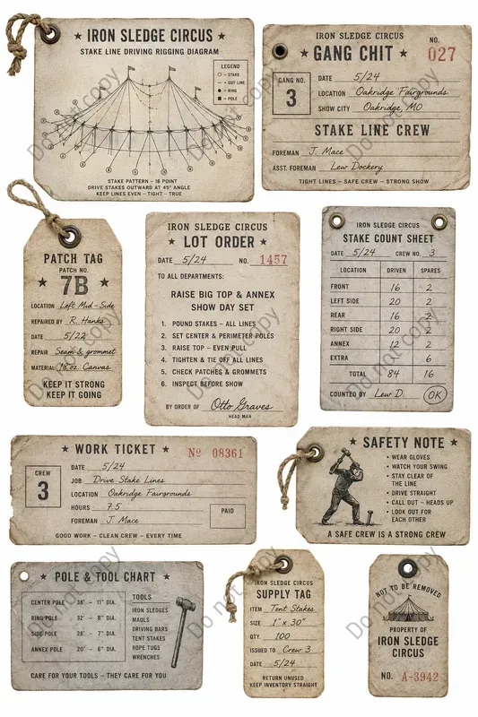 Circus Tent Crew Ephemera