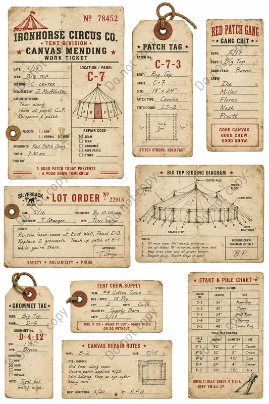 Circus Tent Crew Ephemera