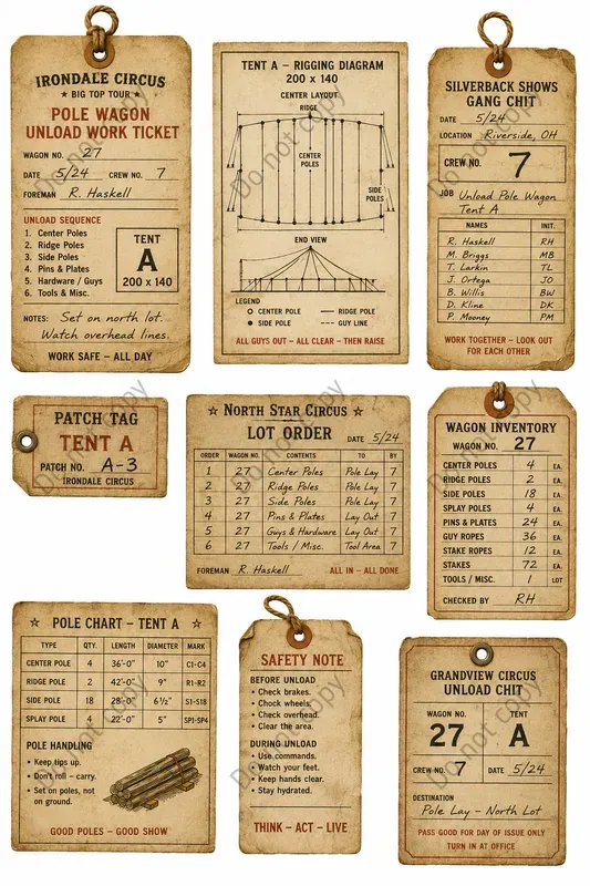 Circus Tent Crew Ephemera