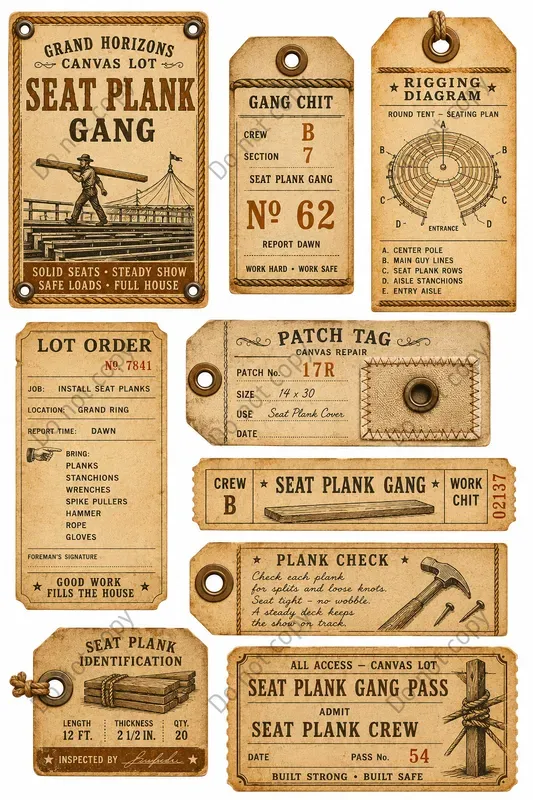 Circus Tent Crew Ephemera