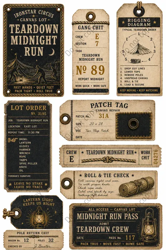 Circus Tent Crew Ephemera
