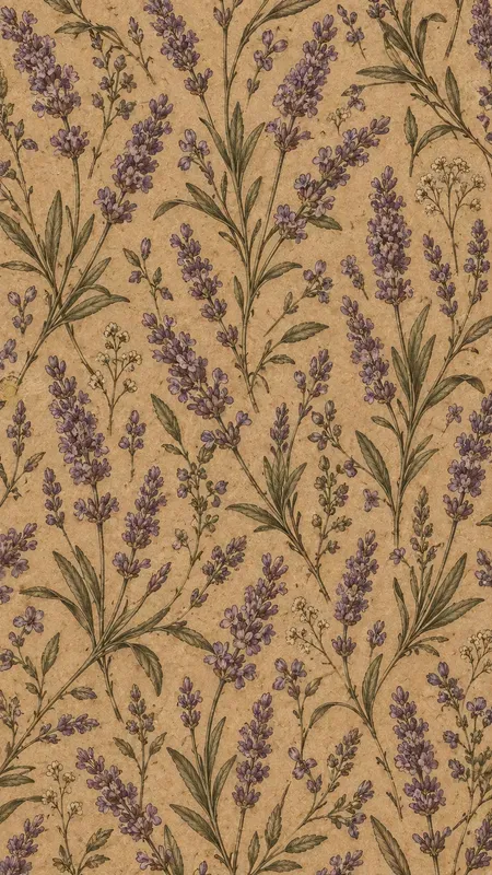 Botanical Kraft Paper Seamless Patterns