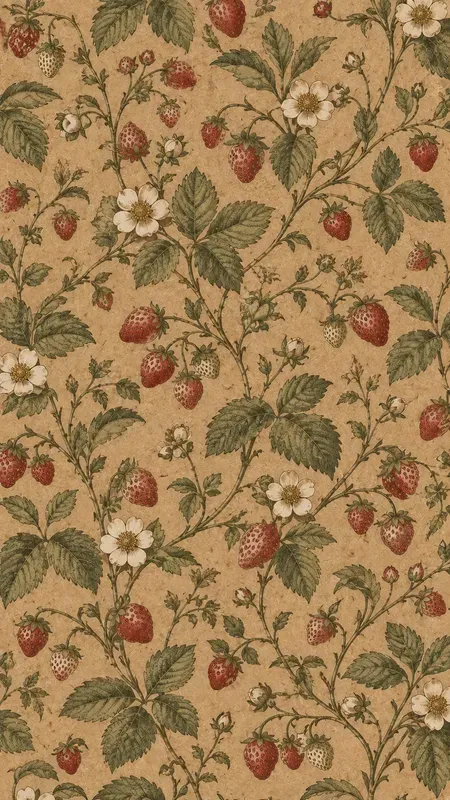 Botanical Kraft Paper Seamless Patterns
