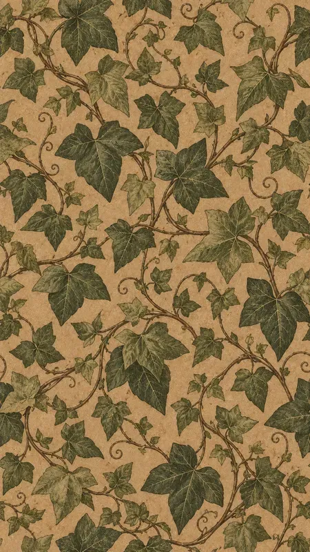 Botanical Kraft Paper Seamless Patterns