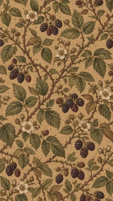 Botanical Kraft Paper Seamless Patterns