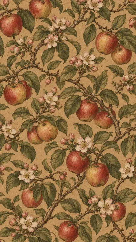 Botanical Kraft Paper Seamless Patterns