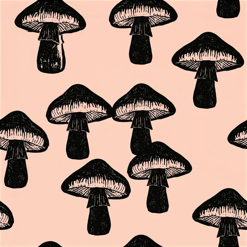 Halloween Block Print Seamless Patterns