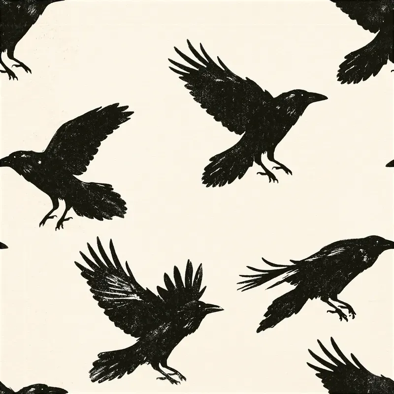 Halloween Block Print Seamless Patterns