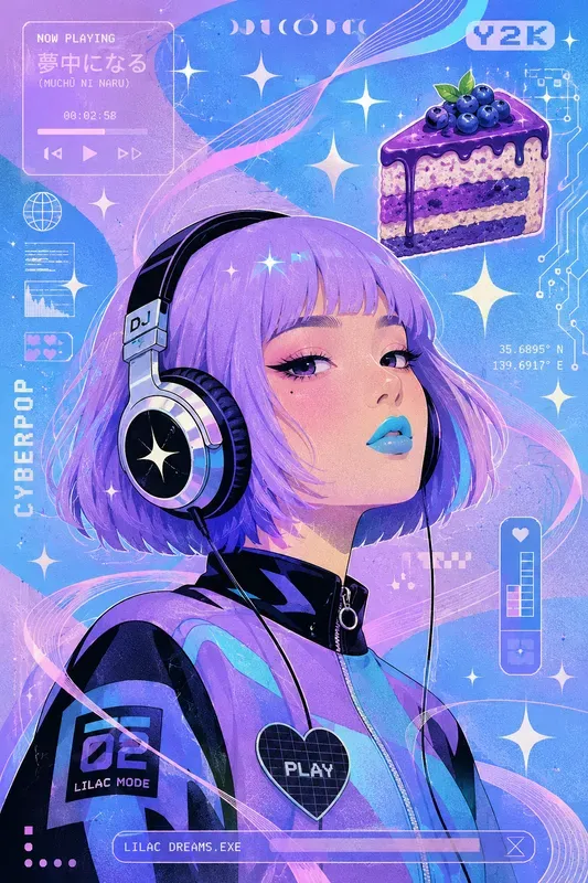 Retro Futuristic Cyber Pop Portraits