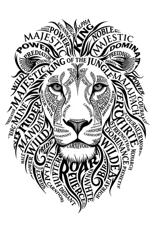 Minimalist Typographic Word Art Portraits