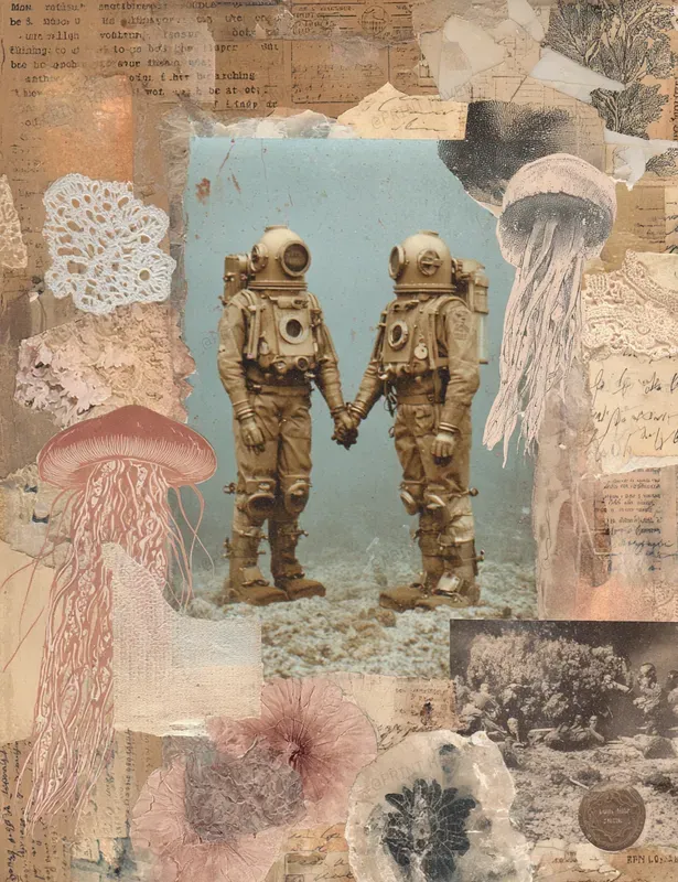 Surreal Romantic Analog Collages