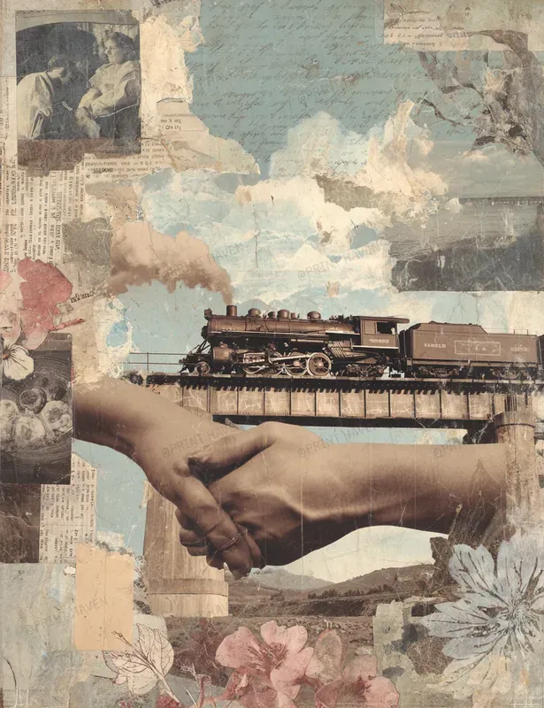 Surreal Romantic Analog Collages