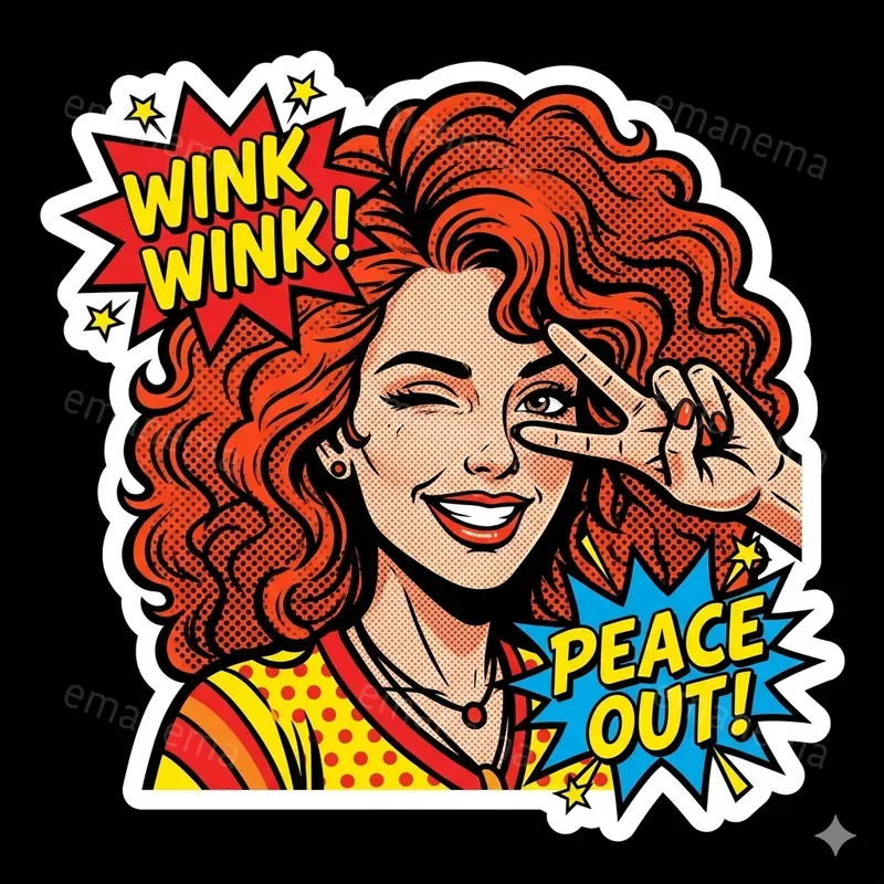 Comic Book Style Stickers