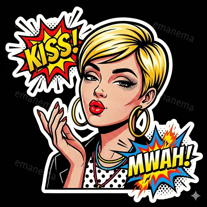 Comic Book Style Stickers