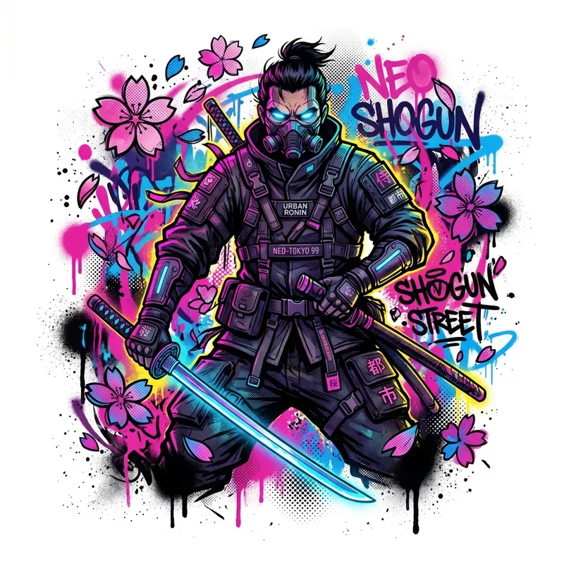 Urban Graffiti Streetwear Tshirt Art