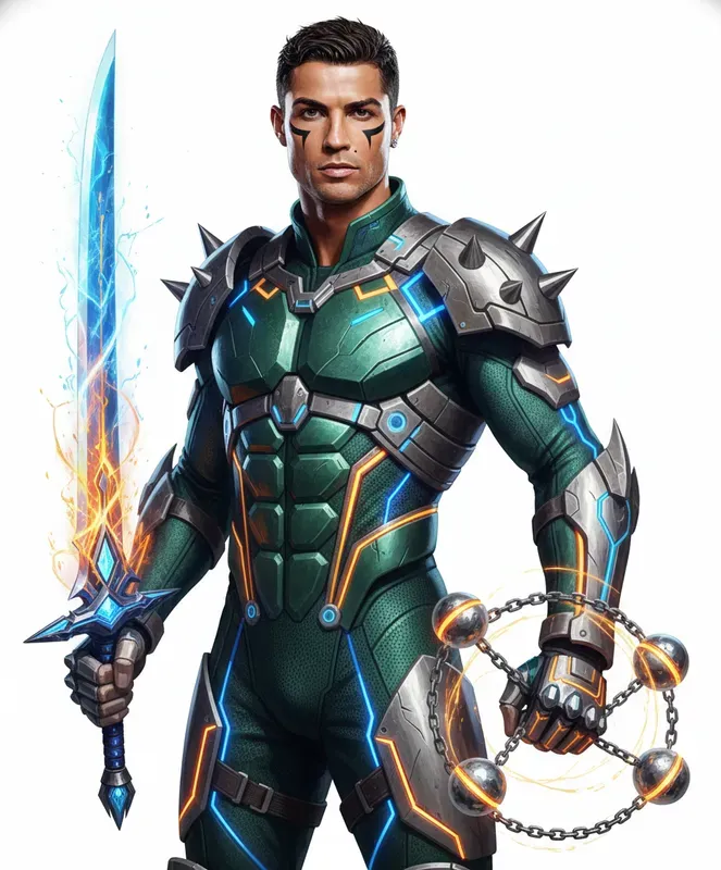 Futuristic Cricket Warrior Portrait Ais