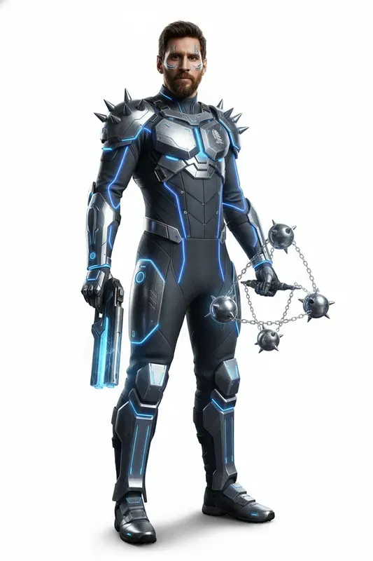 Futuristic Cricket Warrior Portrait Ais