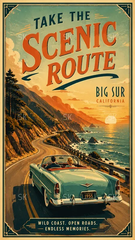 Cinematic Vintage Travel Posters