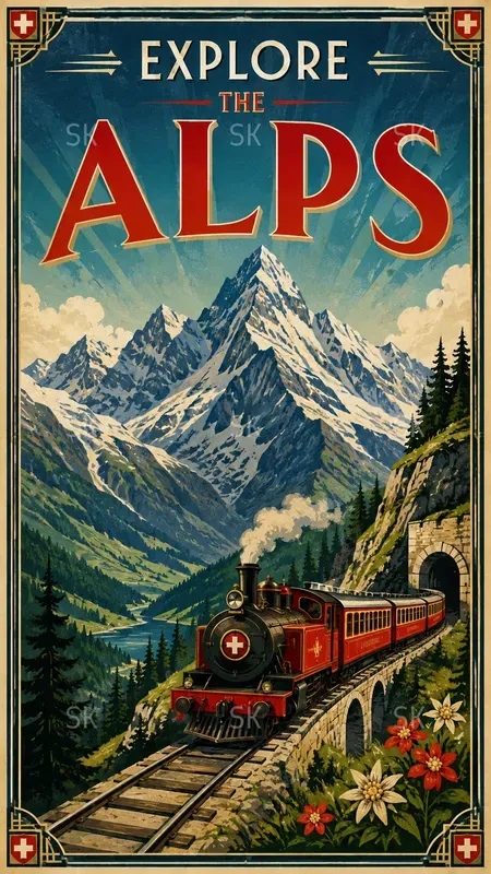 Cinematic Vintage Travel Posters