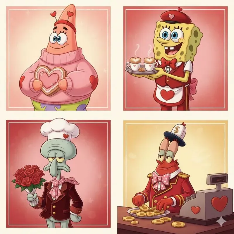 Valentine 4panel Character Art Packs