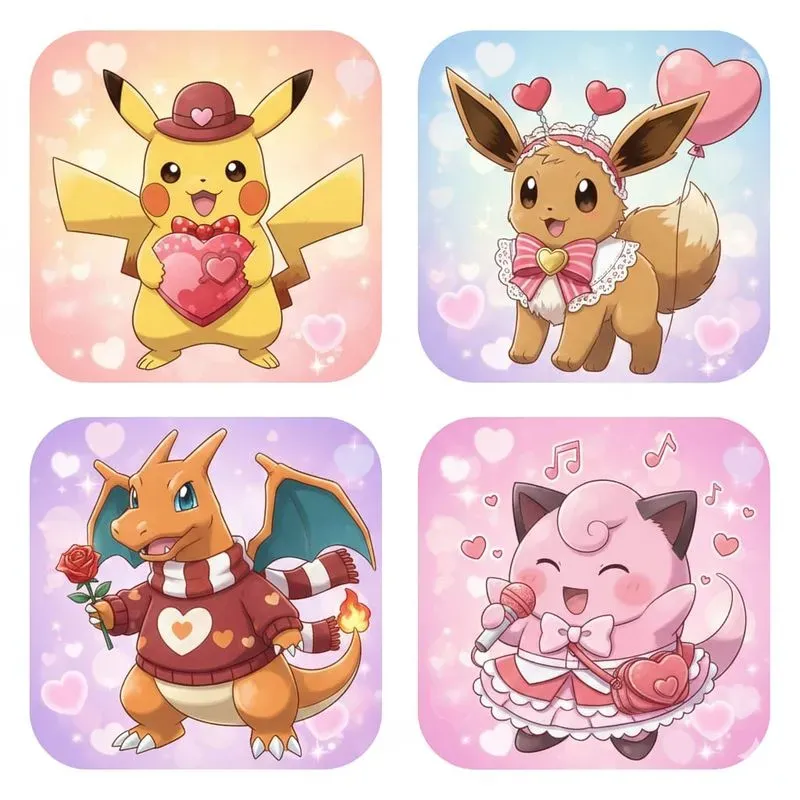 Valentine 4panel Character Art Packs