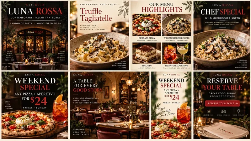 Restaurant Social Media Promo Kits