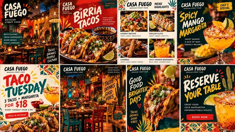 Restaurant Social Media Promo Kits