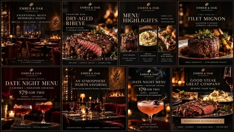 Restaurant Social Media Promo Kits
