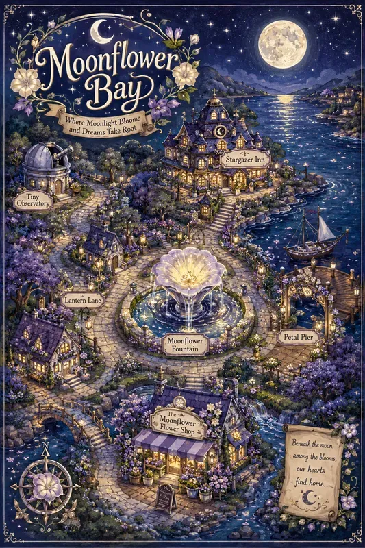 Whimsical Storybook Village Maps