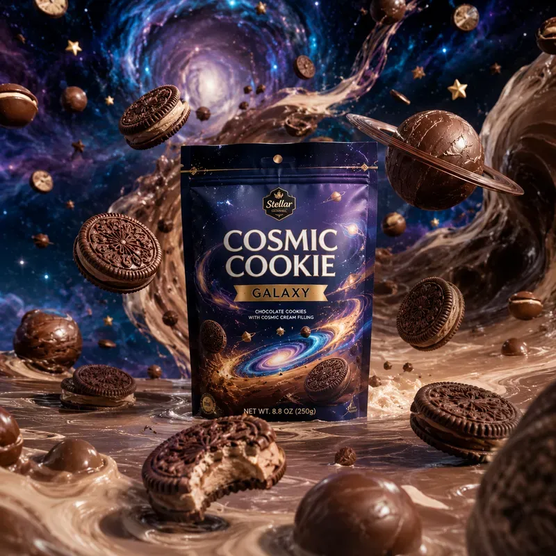 Cosmic Flavor Fusion Product Ad Concepts