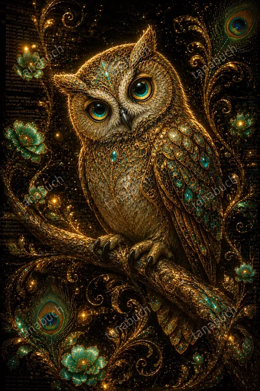 Ornate Golden Spiral Digital Baroques