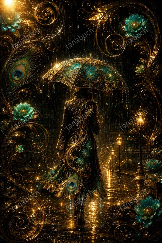 Ornate Golden Spiral Digital Baroques
