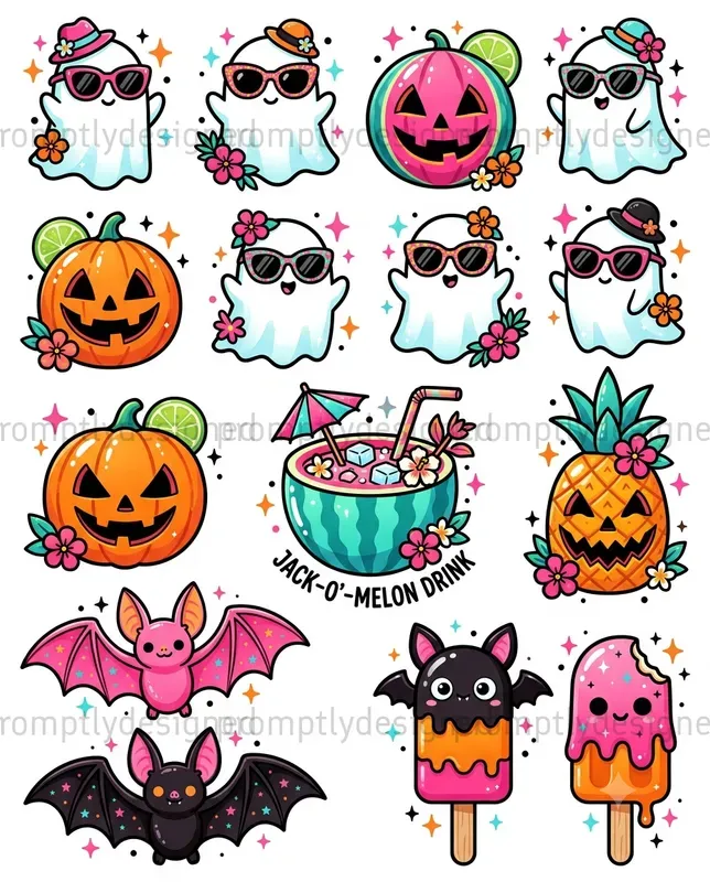Cute Summer Halloween Clip Art