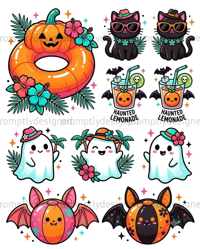 Cute Summer Halloween Clip Art