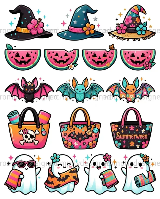 Cute Summer Halloween Clip Art