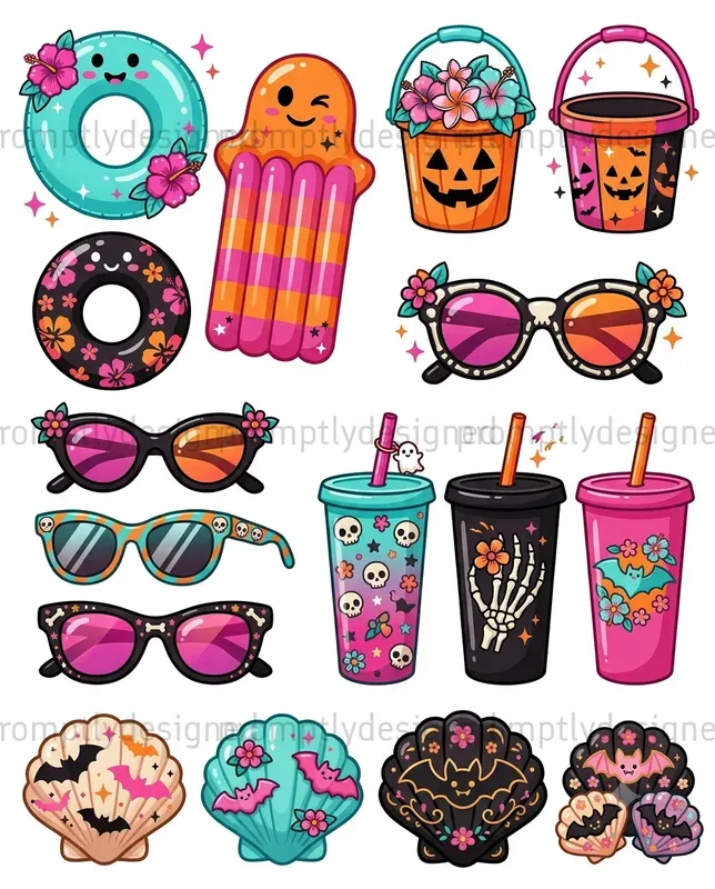 Cute Summer Halloween Clip Art