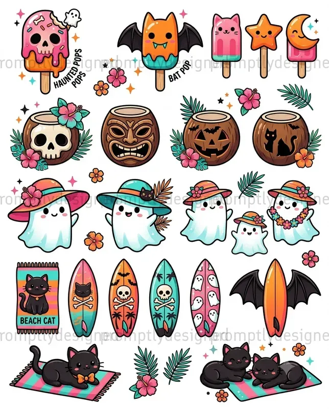 Cute Summer Halloween Clip Art