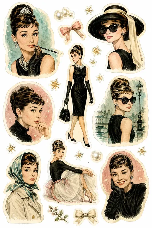 Vintage Icon Sticker Portraits